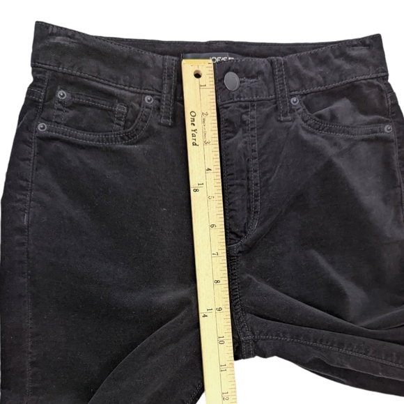 Joe's Jeans Black Velvet Jeans Charlie High Rise Skinny Ankle Pants Women 25 NWT - Picture 10 of 11